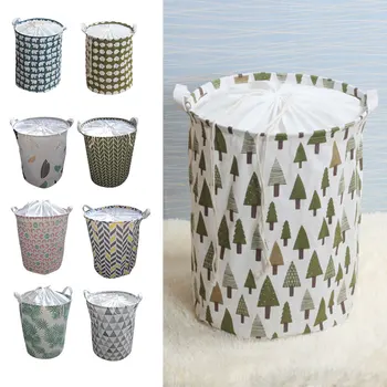 

Large Capacity Drawstring Closure Laundry Hamper Canvas Storage Organizer With Handle Bin Folding Collapsible Laundry Basket