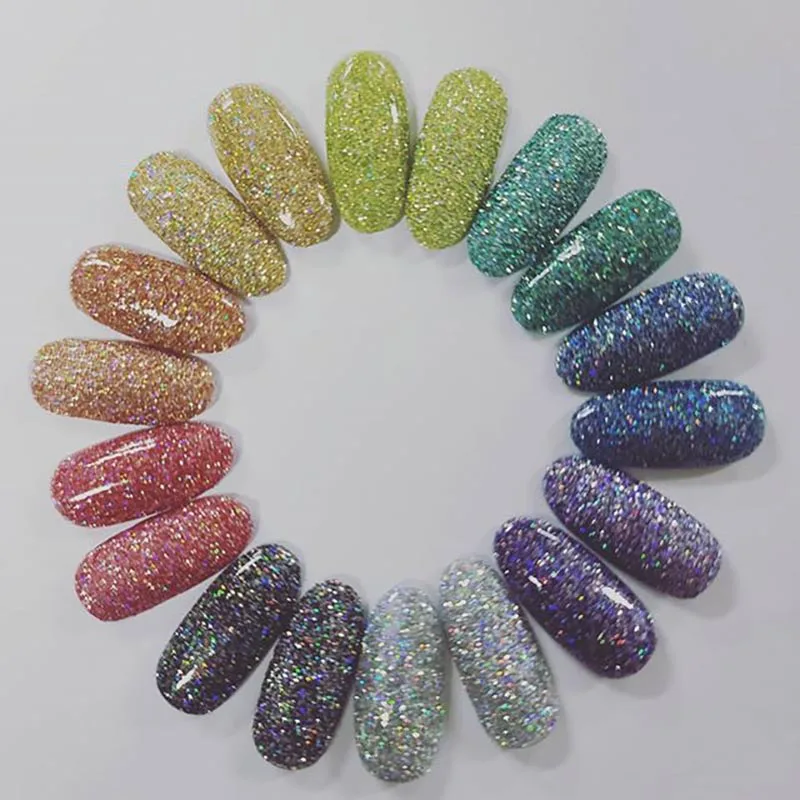 

1Box Disco Ball- Rainbow Sparkle Collection Glitter Reflective Glitters,Miniature Nail Art Custom-Blended Disco Glitter 8Colors