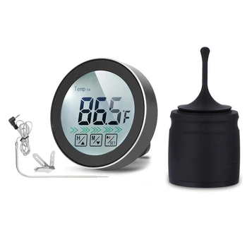 

1 Set Meat Thermometer for Grilling & 1 Pcs Coffee Tamper ligent Ring Simple Brewing Bowl Powder Feeder
