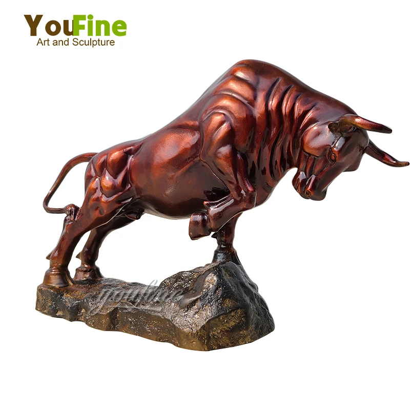 

Wall Street Bronze Bull Statue Wall Street Charging Bull Sculpture Bronze Cast Bull Statues For Home Office Decoration Gift Craf