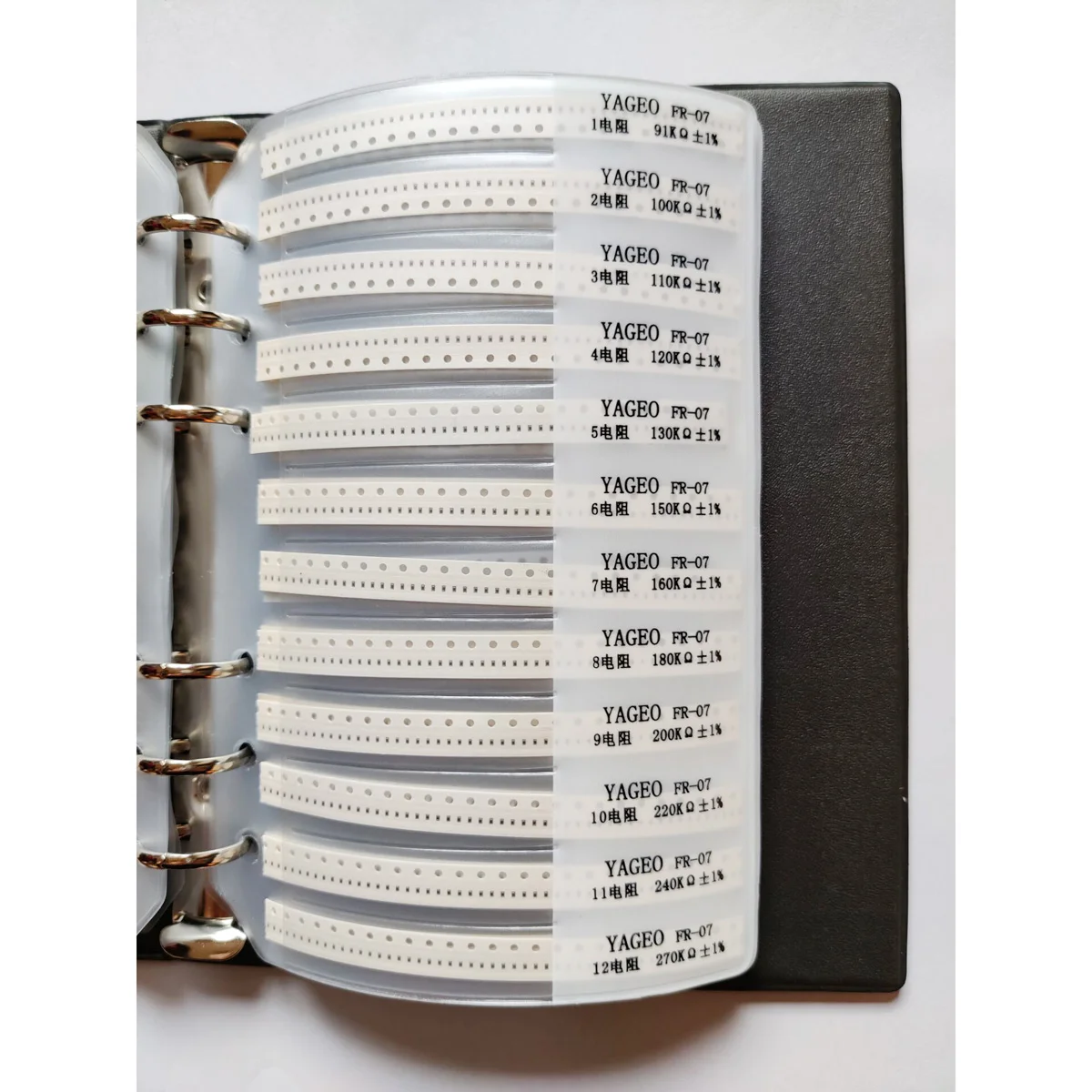 0402 SMD Resistor 0R ~ 10M 1% 170valuesx50pcs = 8500pcs + Capacitor 80valuesX50pcs = 4000pcs 0.5PF ~ 1UF Sample Book smd resistor smd chip resistor smd component sample book