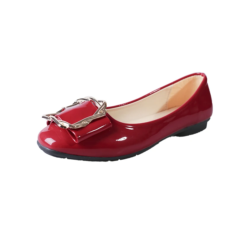 Летний женский корейский комплект, пикантная обувь на высоком каблуке, одноцветная обувь в горошек с круглым носком пикантные туфли на выпускной из искусственной кожи с металлическим украшением - Цвет: red