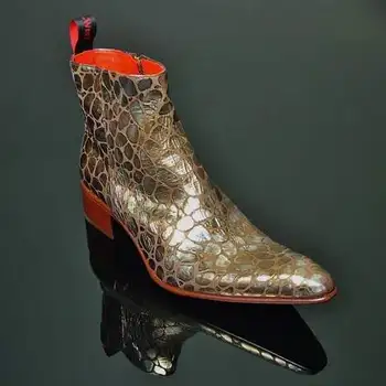 

Men's Shoes New for 2020 High Quality Men Pu Leather Western Safety Boots Male Vinage Classic Cowboy Boots Soulier Homme 4M670