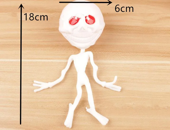 1pc Ghost Head Shape Venting Toys Release Stress Ball Rubber Squeeze Skull Alien Toy About 18cm