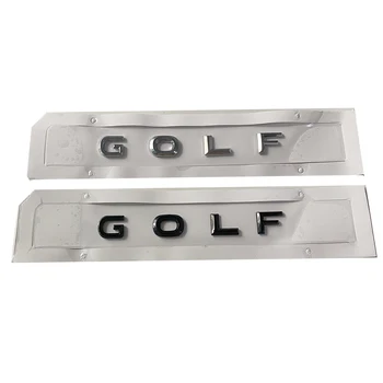 

For VW Golf 6 7 MK6 MK7 New Silver Glossy Black Car Sticker 3D Font ABS Trunk Emblem Letters Chrome Logo Car Styling Accessories