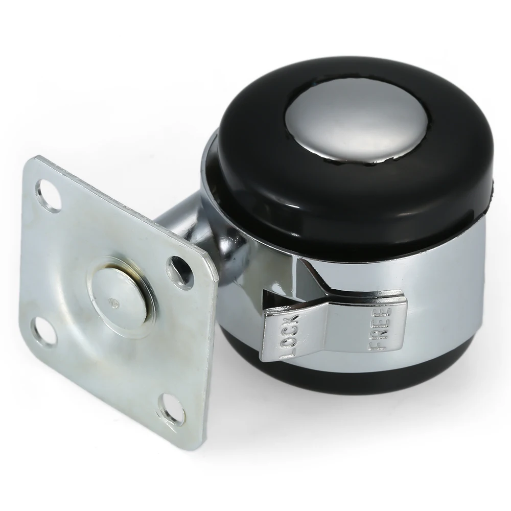 1pcs Flat Plate Zinc Alloy Nylon Wheel Caster Wheel 1.5" Universal Wheel Cabinet Casters Flat Universal Wheel Trolley Wheel