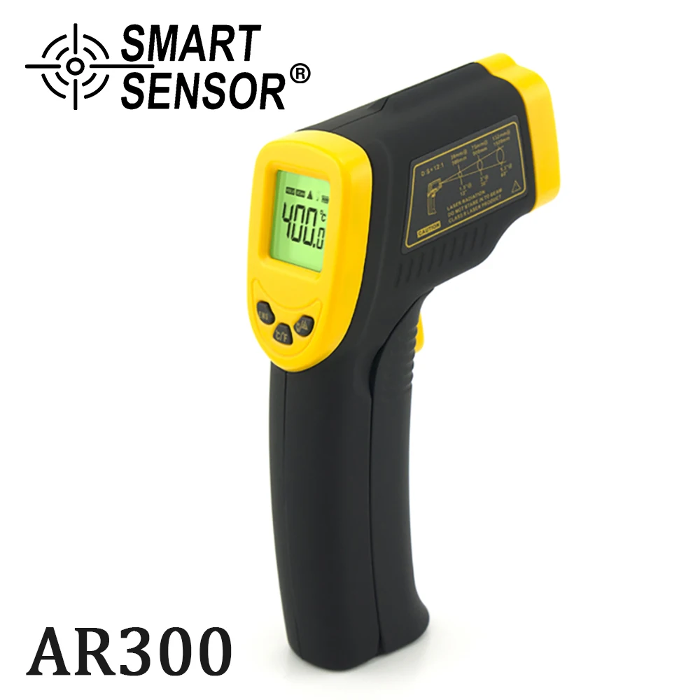Цифровой инфракрасный термометр с умным датчиком AR300 + -32 ~ 400 ℃(-26 752 ℉)