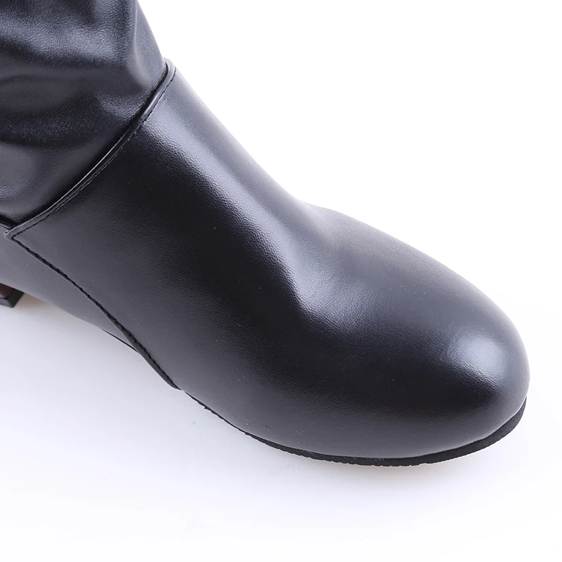 Весенние сапоги; Botas; женские эластичные сапоги из искусственной кожи; модные женские сапоги; женские сапоги до колена в римском стиле; Цвет черный, белый
