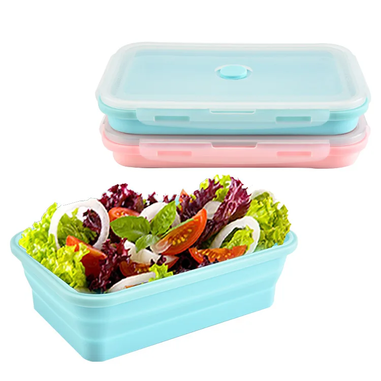 Силиконовый контейнер для еды, Портативный Ланч-бокс Bento, микропосуда для дома, кухни, для улицы, здоровый материал, контейнер для хранения еды, контейнер для еды
