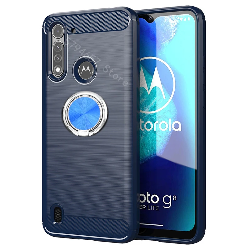 Чехол с кольцом на палец для Motorola G8 Power Lite чехол Moto E6S E6 Plus One Version Macro Action Play|Бамперы|