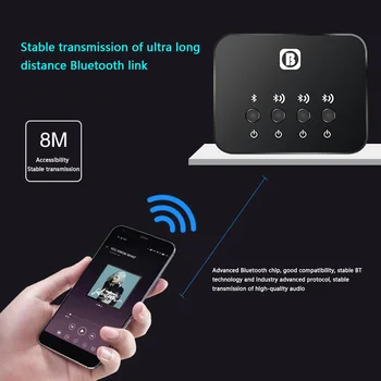 

BW107 Bluetooth 4.0 Audio Transmitter Adapter Household Computer Splitter Set Wireless Music Receiver Accessories