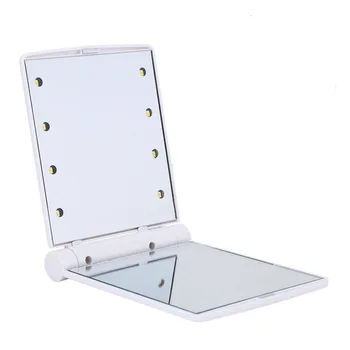

Natural Pocket Compact Portable Rotation LED Lights UV Makeup Mirror Foldable