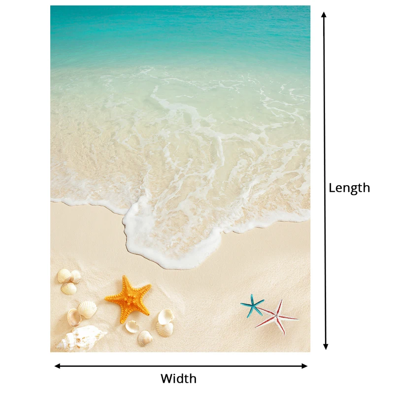 Пользовательские 3D напольные обои водонепроницаемые для ванной комнаты красивый морской пейзаж пляж волны Раковина Морская звезда Настенная роспись Нескользящая настенная бумага