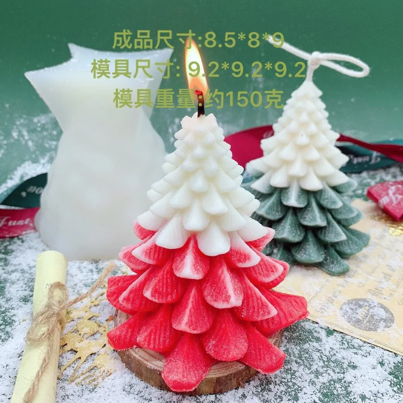 DIY Candle Making Mould Easy to Clean Not Stick Xmas Pine Tree