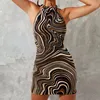 Black Bodycon Dress Women Halter Sexy Skinny Hollow Out Backless Mini Dresses Hot Summer Sleeveless Beach Party Cut Out Dress 6