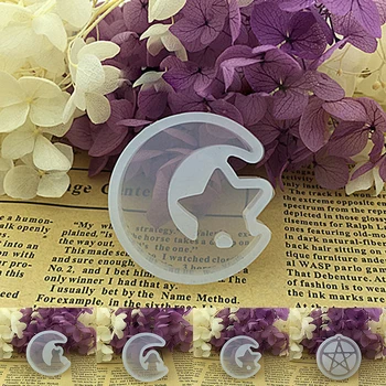 

DIY Silicone Clear Moon Star Shape Pendant Necklace Mold Mould Resin Craft Tool
