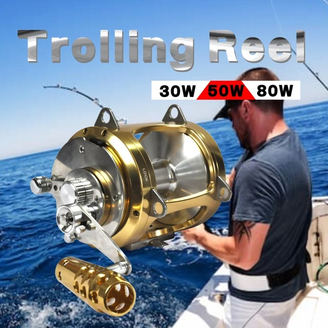 All-metal Trolling Drum Fishing Reels Eco20-40 Left/right Hand 9+1bb  Trolling Drum Fishing Reel Max Drag 40kg Saltwater Reel - Fishing Reels -  AliExpress