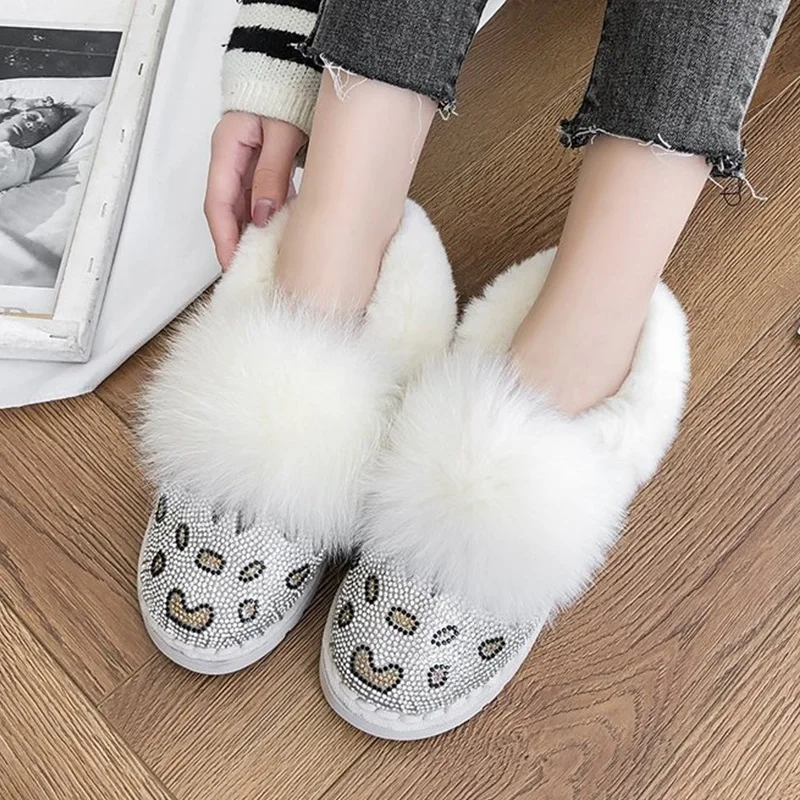Winter boots women home fur flats shoes boots female women shoes winter fashion rhinestone booties woman snow boots women ladies Winter boots women home fur flats shoes boots female women shoes winter fashion rhinestone booties woman snow boots women ladies