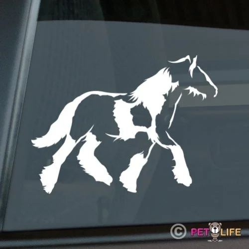 

Gypsy Horse Sticker Die Cut Vinyl Ver 4 Irish Cob Coloured Tinker window decal