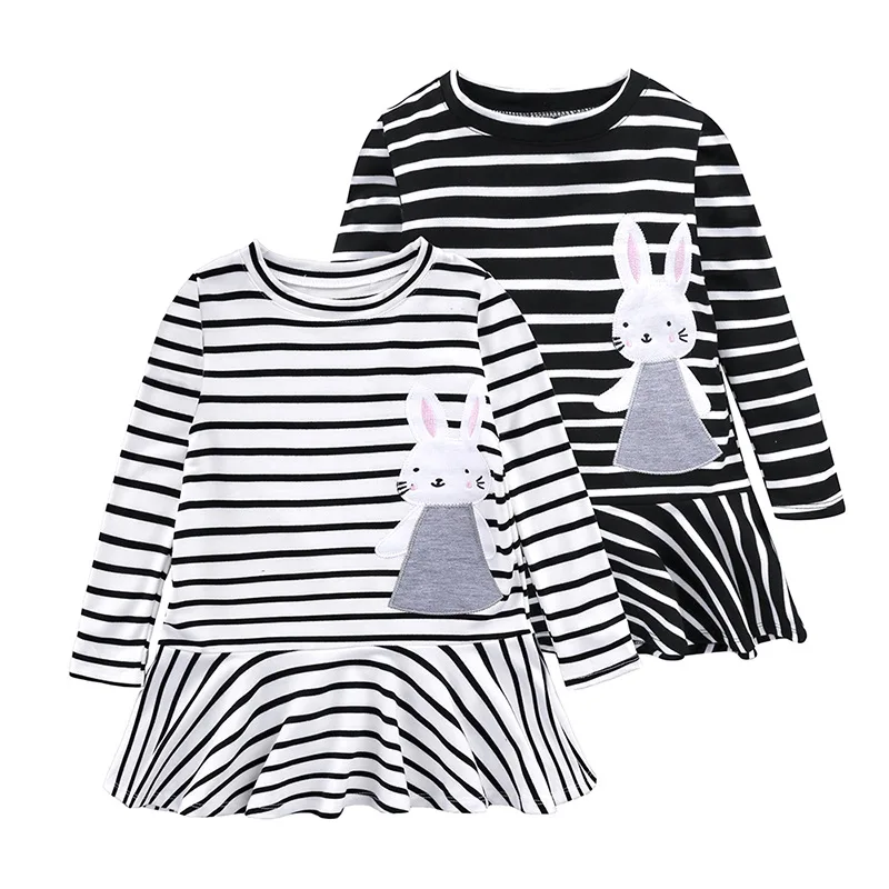 

Kids Girl Dress 2020 Spring Cartoon Rabbit Princess Dress Cotton Long Sleeve Girls Clothes Children Clothing Summer Girls Dresse