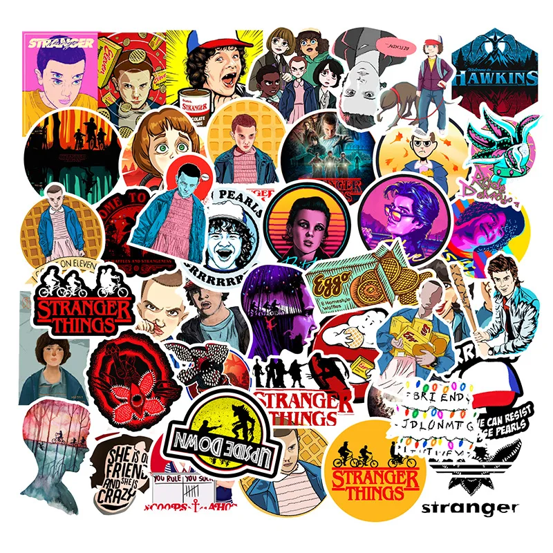 

100Pcs Stranger Things Graffiti Adhesive Paper Car Computer Skateboard Laptop Hand Account Adhesive Paper Waterproof TZC03G