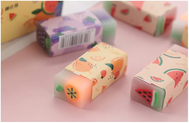 1Pc Mini Multicolor Eraser Kawaii Stationery Lovely Praise in Gifts a 6 box D0C2 