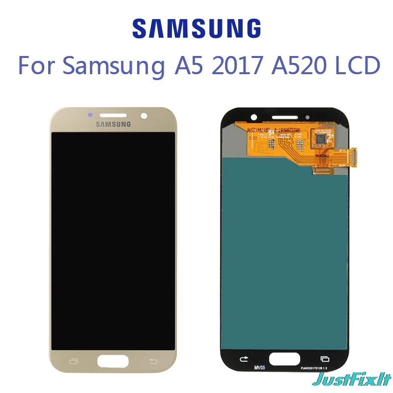 Супер AMOLED ЖК-для Samsung Galaxy A5 A520 A520F SM-A520F ЖК-дисплей сенсорный экран дигитайзер 5," Замена