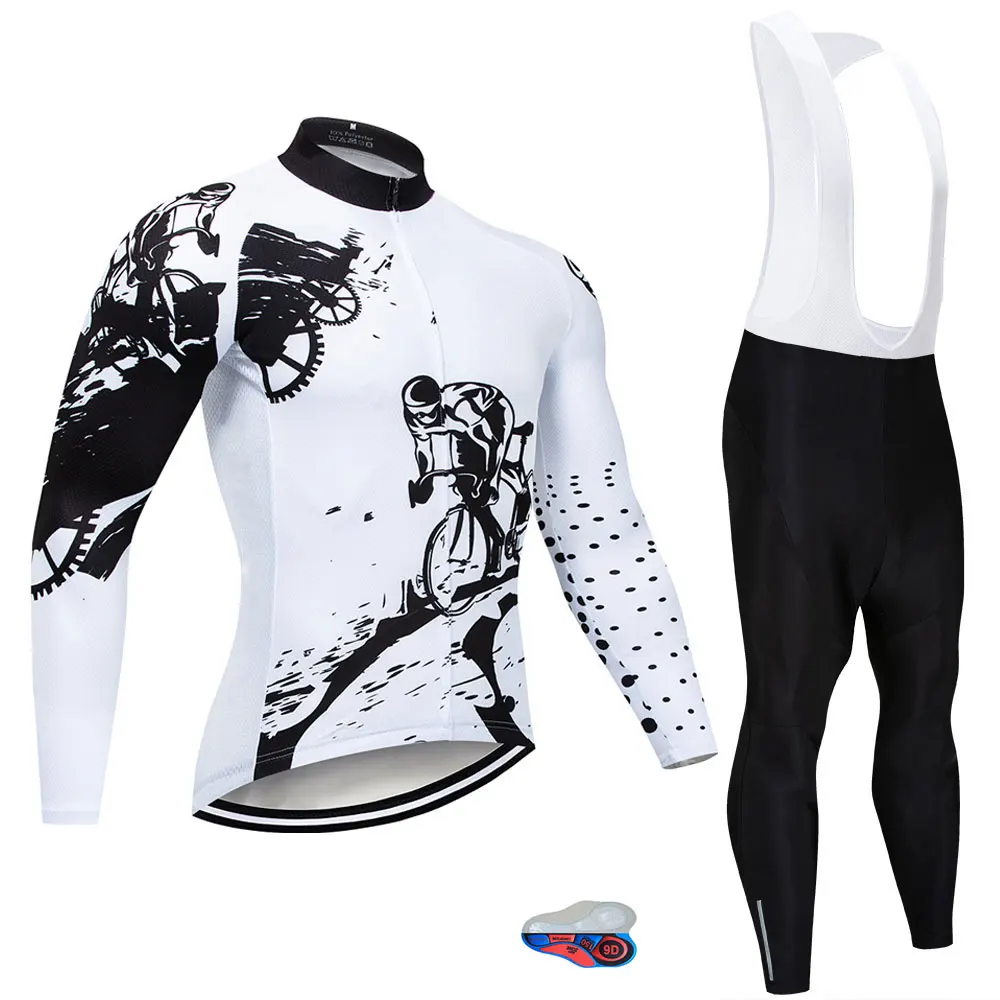 set 10 no fleece Мужская зимняя теплая одежда для велоспорта, новинка, Moxilyn с длинным рукавом, комплект из Джерси для велоспорта, Ropa Ciclismo, MTB, велосипед, одежда для велоспорта - Цвет: set 10 no fleece