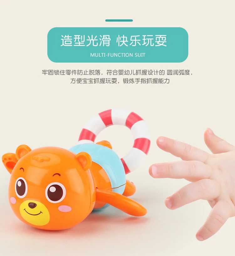 2209# летняя игра с водой(3) Детские игрушки для ванной, натягивающая проволока, плавательный медведь, вода, выплескивание, маленькие животные
