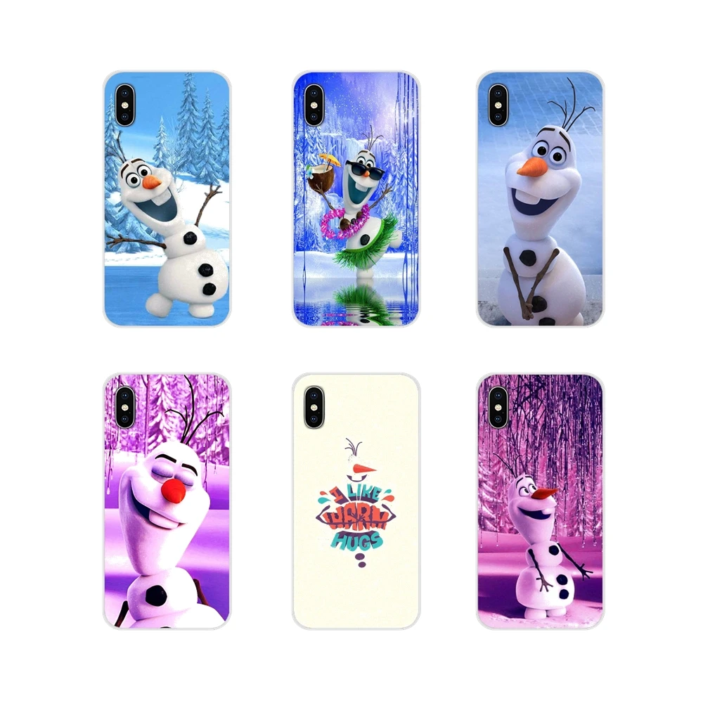 

For Apple iPhone X XR XS MAX 4 4S 5 5S 5C SE 6 6S 7 8 Plus ipod touch 5 6 Silicone Phone Case Covers Cartoon Olaf Snowman Frozen