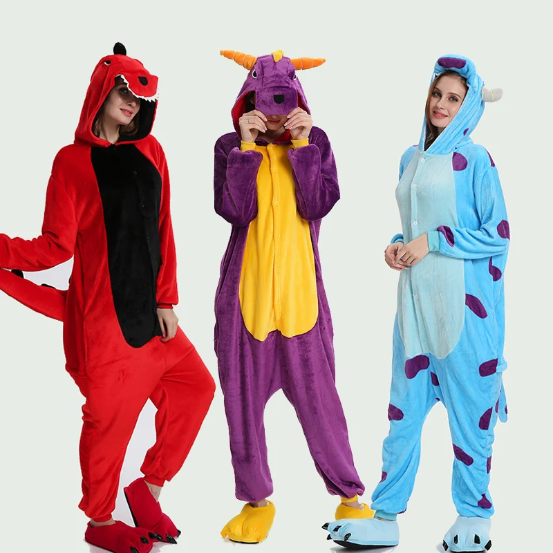 

Adult Unicorn Animal Onesie Men Women Unicorn Sleepwear Pajama Soft Fancy Anime Unicornio Pijima 2019 Winter Overall Nightwear