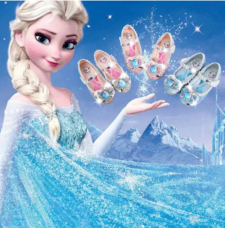 Детская обувь; подарок для девочек; блестящая обувь принцессы; модная качественная кожаная обувь с мягкой подошвой и рисунком; обувь для выступлений