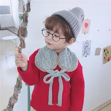 Двусторонний шарф наушники для мальчиков зимний зажим для шарфа девочки шейный платок детские шарфы уличная теплая одежда