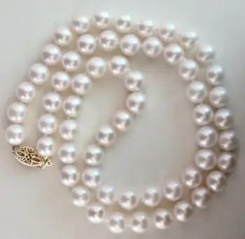 

Jewelry Free Shipping CLASSIC NATURAL8-9mm SOUTH SEA WHITE PEARL NECKLACE 18''