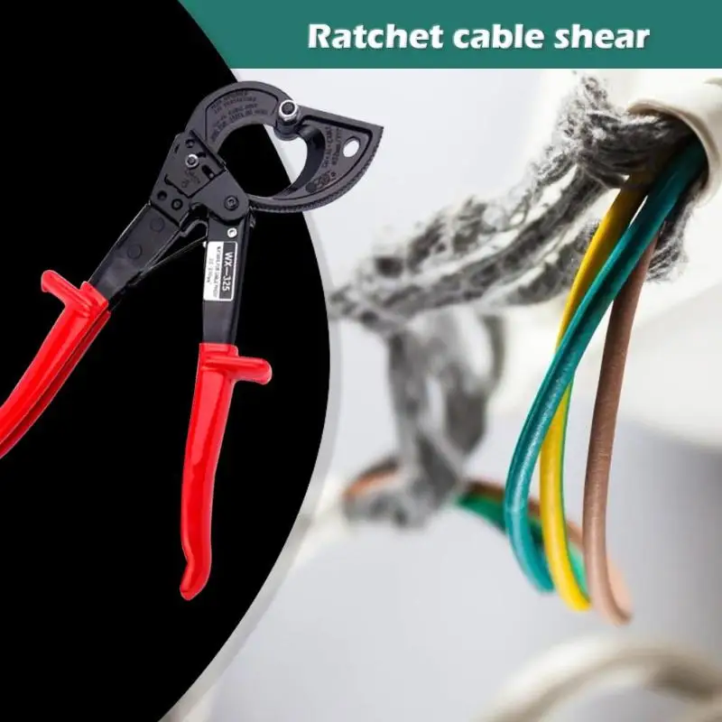 Трещотка электрика инструмент обжимные плоскогубцы кабельный резак провода ножницы для зачистки проводов компактный и портативный удобно носить с собой
