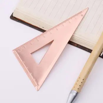 

Retro Copper Triangle Ruler Right Angle Design Drawing Measurement Math Geometry Tool Stationery for students