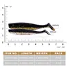 Agoie 5Pcs/Box 70mm Soft Lure Wobblers Fishing Lures Silicone Bait Shad Worm Carp Fishing Artificial Bass Pike Fishing Tackle ► Photo 3/6