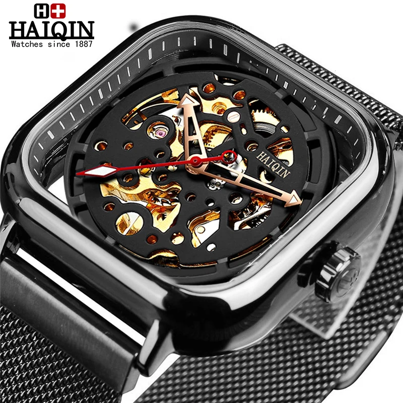 

Skeleton Tourbillon mechanical watch men automatic classic gold Rose Stainless Steel Luxury Brand Hollow Clock Reloj Hombre 2019