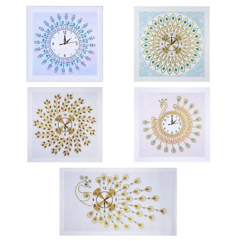 

Special Shaped Diamond Painting by Number Kits, Part Drill Embroidery Cross Stitch Pictures for Christmas Home Deco Clock