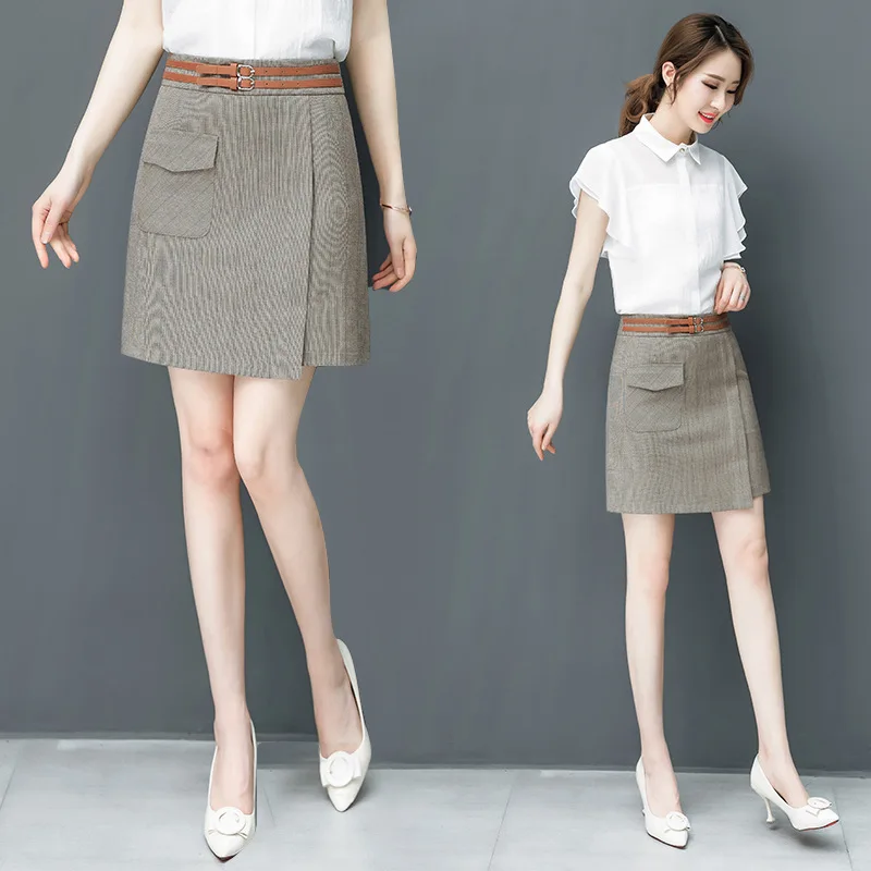 

Yifan Surplus Retro Plaid Short Skirts Women's Spring 2019 New Style Outer Wear Korean-style High-waisted Pattern Spring And Aut