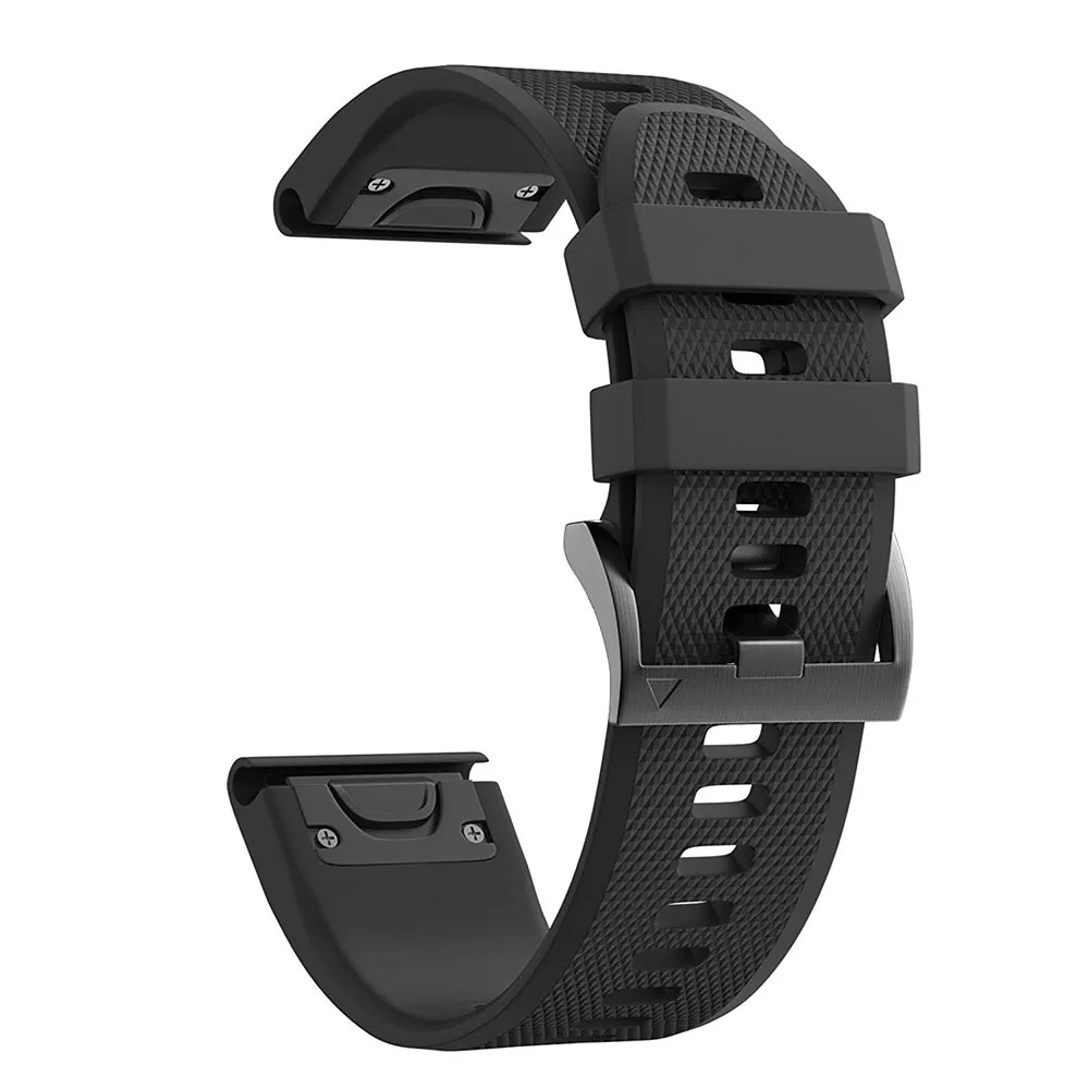 Черный Для Garmin fenix 5 5X Band быстро легко подходит 26 мм 22 ремешок для часов, мм для Garmin Fenix 6X3 3HR 5X Plus Forerunner 935 S60 браслет - Цвет: Черный