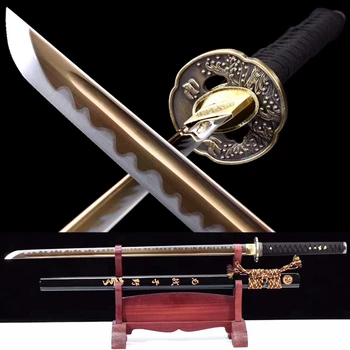 

Handmade Japanese Samurai Straight Knife 1095 High Carbon Steel Real Sharp Home Decoration Collection Ninja Dao Sword Katana