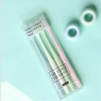 

4 Pieces Travel Set Tapered Filament Small Head Soft Couple Tooth Brush With Protective Cover Oral Hygiene Care Toothbrushes