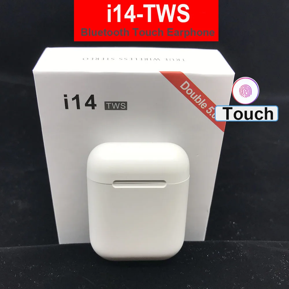 Оригинал сенсорное управление i14 TWS 1:1 беспроводной Bluetooth 5 0 супер бас вкладыши PK i7s