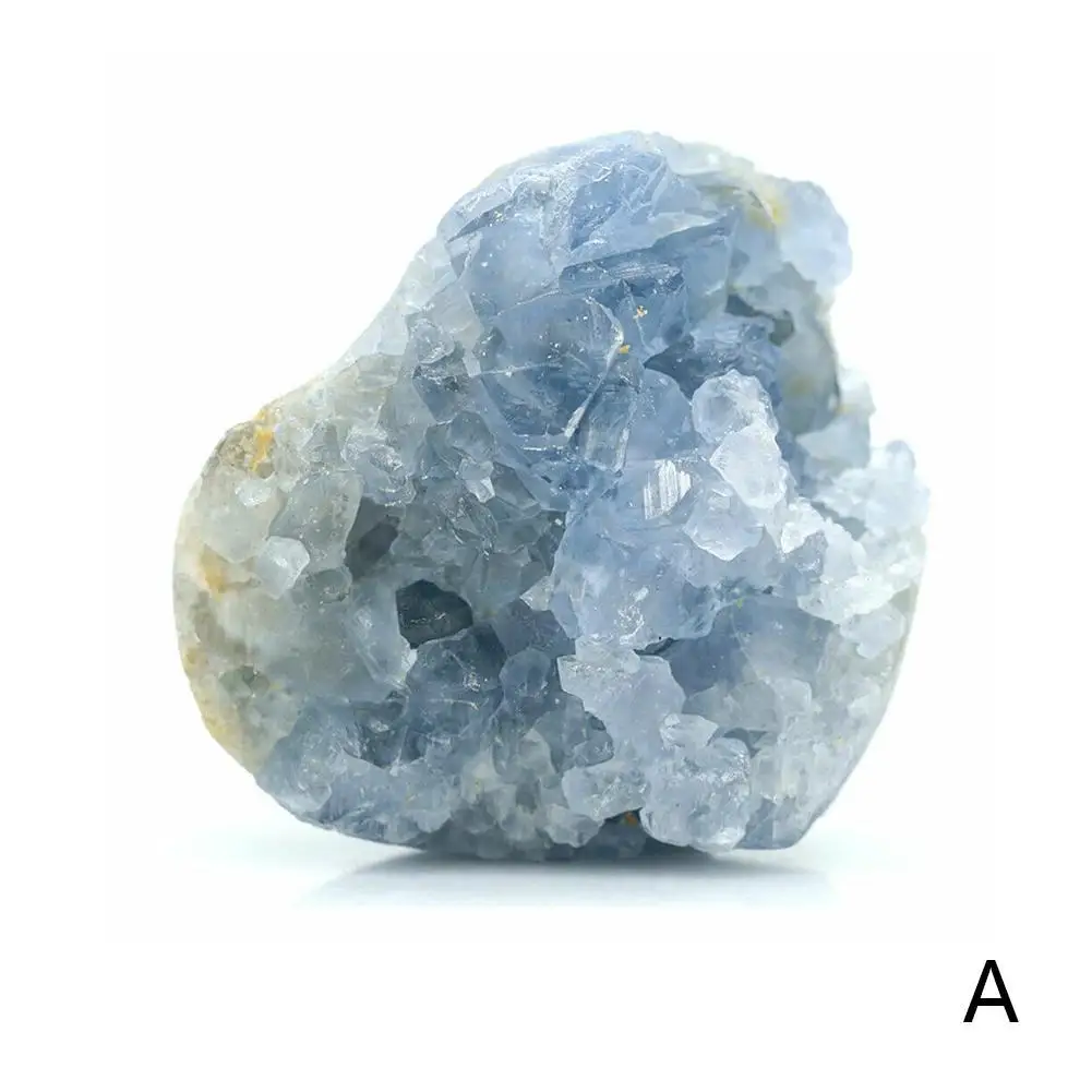 1 шт. с натуральным синим кристаллом пещера кварцевые Целестин с украшением в виде кристаллов образца кластера с лечебным действием, образцы синего цвета с украшением в виде кристаллов пещера 50/100 г - Цвет: 50G