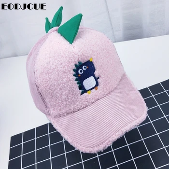 

Dinosaur Party Winter baseball caps kids Snapback boy girls baby Korean Winter Warm hats gorras Outdoor Snow Ski Hat