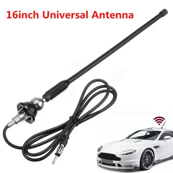 

Universal Car Roof Fender Mount Radio FM AM Antenna Aerial 16" Antenna 54" Extension Cable 180 D Swivel Base Spring Soft Rod Car