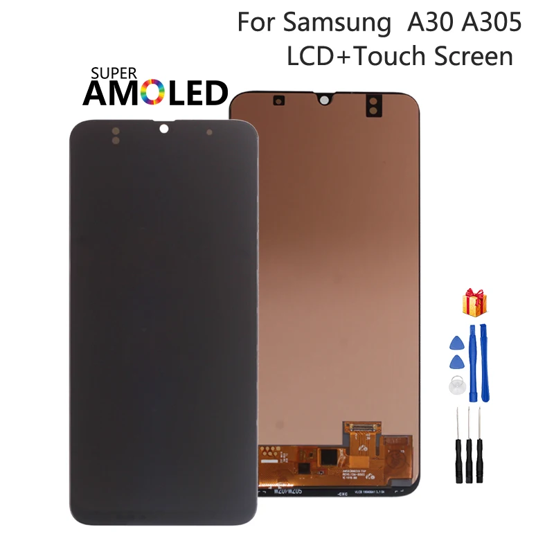 ЖК дисплей Incell Amoled для Samsung Galaxy A30 A305 A305F сенсорный экран в сборе с цифровым