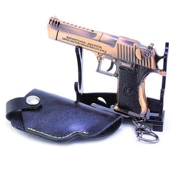 

PUBG Keychain Game PLAYERUNKNOWN'S BATTLEGROUNDS Costume Keychains Desert Eagle gun Weapon Model key ring For Fan's