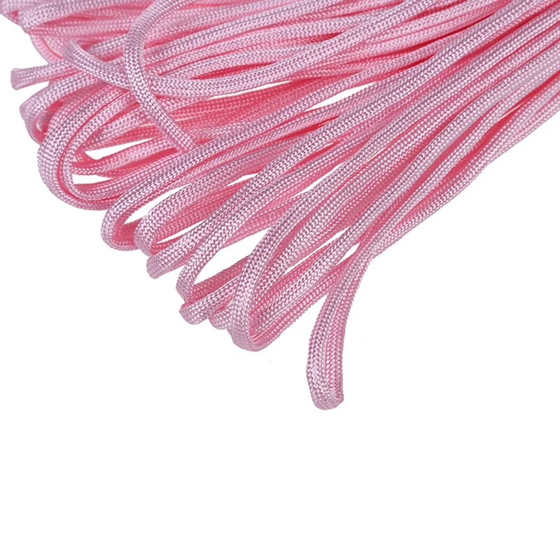 2 pcs 100ft 7 Strand 550 Survival Bushcraft Паракорд парашютный шнур Тип III-розовый и белый